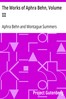 The Works of Aphra Behn, Volume III