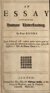 An Essay Concerning Humane Understanding, Volume 1