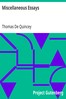 Miscellaneous Essays