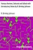 Famous Reviews, Selected and Edited with Introductory Notes by R. Brimley Johnson