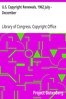 U.S. Copyright Renewals, 1962 July - December