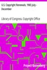 U.S. Copyright Renewals, 1965 July - December