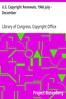 U.S. Copyright Renewals, 1966 July - December