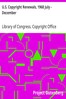 U.S. Copyright Renewals, 1968 July - December