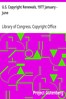 U.S. Copyright Renewals, 1977 January - June
