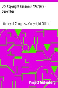 U.S. Copyright Renewals, 1977 July - December