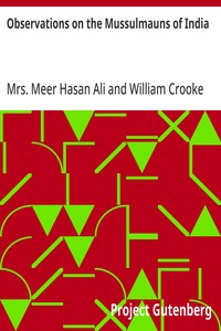Observations on the Mussulmauns of India