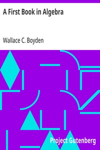 A First Book in Algebra