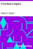 A First Book in Algebra