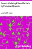 Elements of Debating: A Manual for Use in High Schools and Academies