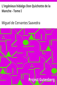 L'ingénieux hidalgo Don Quichotte de la Manche - Tome I