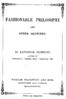 Fashionable Philosophy, and Other Sketches