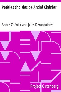 Poésies choisies de André Chénier