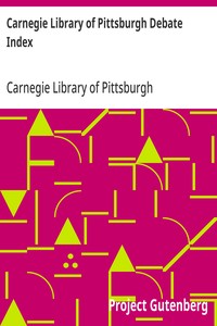 Carnegie Library of Pittsburgh Debate Index