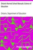 Ontario Normal School Manuals: Science of Education
