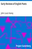 Early Reviews of English Poets