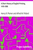 A Short History of English Printing, 1476-1898