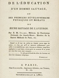 De l'éducation d'un homme sauvage