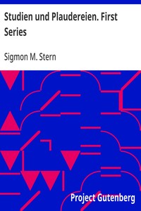 Studien und Plaudereien. First Series