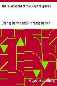The Foundations of the Origin of Species
