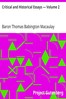 Critical and Historical Essays — Volume 2