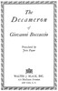 The Decameron of Giovanni Boccaccio