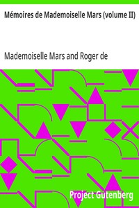 Mémoires de Mademoiselle Mars (volume II)