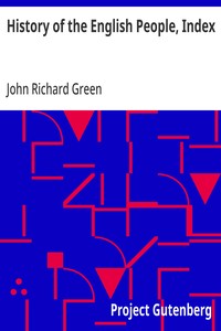 History of the English People, Index