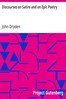 Discourses on Satire and on Epic Poetry