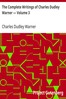 The Complete Writings of Charles Dudley Warner — Volume 3
