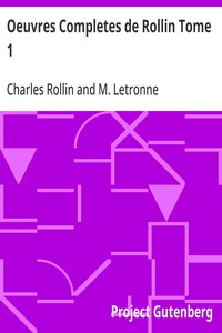 Oeuvres Completes de Rollin Tome 1