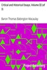 Critical and Historical Essays, Volume III (of 3)
