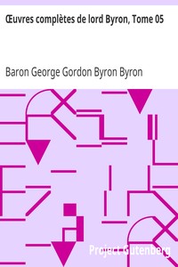Œuvres complètes de lord Byron, Tome 05
