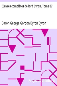 Œuvres complètes de lord Byron, Tome 07