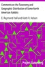 Comments on the Taxonomy and Geographic Distribution of Some North American Rabbits