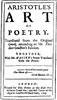 The Preface to Aristotle's Art of Poetry