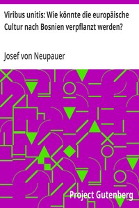 Viribus unitis: Wie könnte die europäische Cultur nach Bosnien verpflanzt werden?