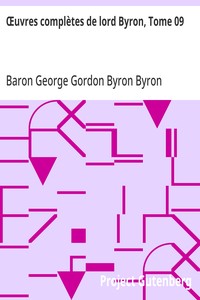 Œuvres complètes de lord Byron, Tome 09