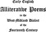 Early English Alliterative Poems