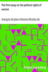 The first essay on the political rights of women