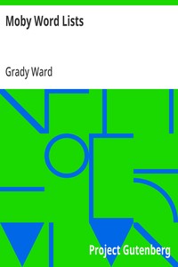 Moby Word Lists