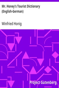 Mr. Honey's Tourist Dictionary (English-German)
