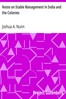 Notes on Stable Management in India and the Colonies