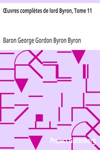 Œuvres complètes de lord Byron, Tome 11