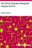 Henri Poincaré: Biographie, Bibliographie Analytique des Écrits