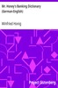 Mr. Honey's Banking Dictionary (German-English)