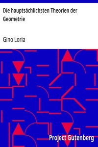 Die hauptsächlichsten Theorien der Geometrie