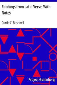 Readings from Latin Verse; With Notes