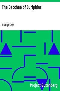 The Bacchae of Euripides