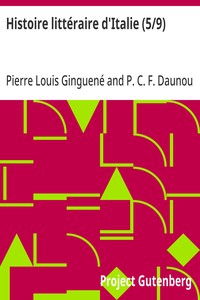 Histoire littéraire d'Italie (5/9)